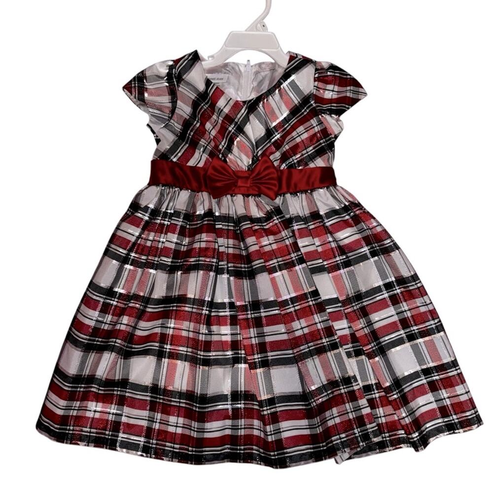 Bonnie Jean Girls Size 4T Plaid Dress Special Occasion Formal  Party Holiday